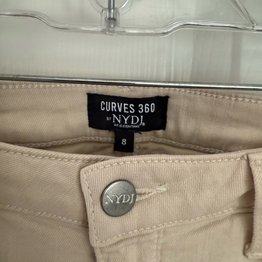 NYDJ Women's Straight Leg Jeans in Tan - Picture 3 of 8
